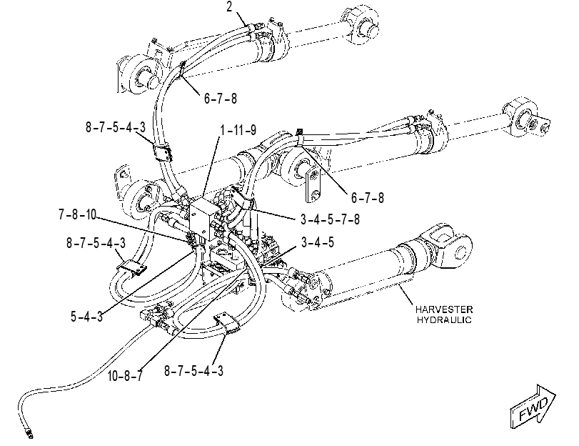 LINES GP-LIFT & TILT CYLINDER 3761492 CAT
