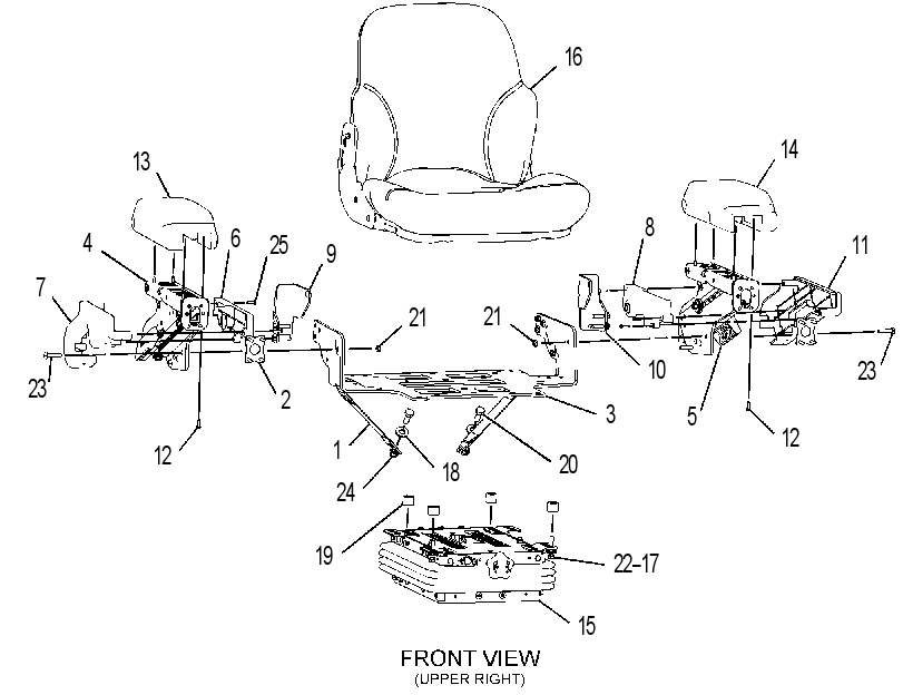 SEAT & ARMREST GP 3574886 CAT