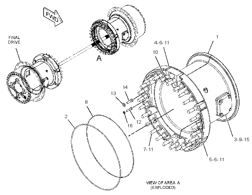 MOUNTING GP-FINAL DRIVE 3844612 CAT