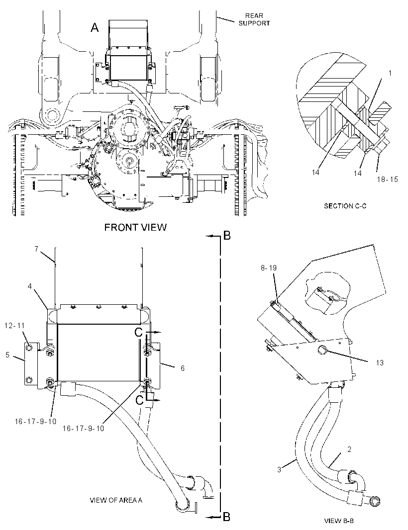 COOLER GP-REAR AXLE OIL 3758410 CAT