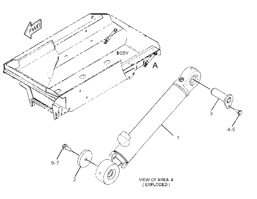 CYLINDER & MTG GP-TAILGATE 3290747 CAT