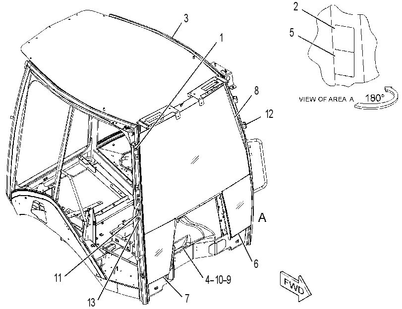 CANOPY GP-OPEN ROPS 3416715 CAT