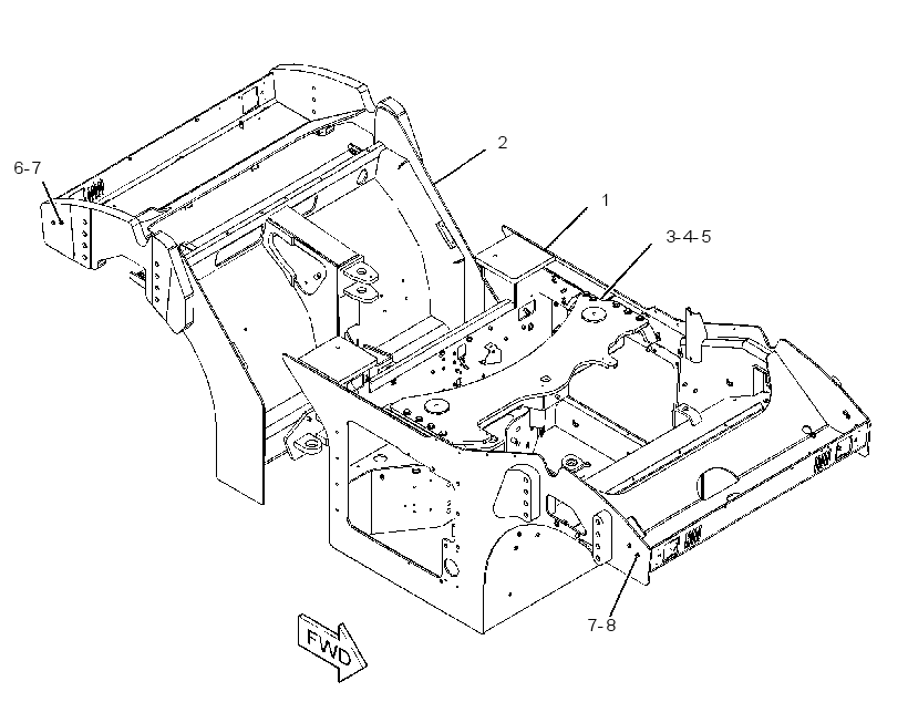 FRAME GP-MAIN 3498638 CAT