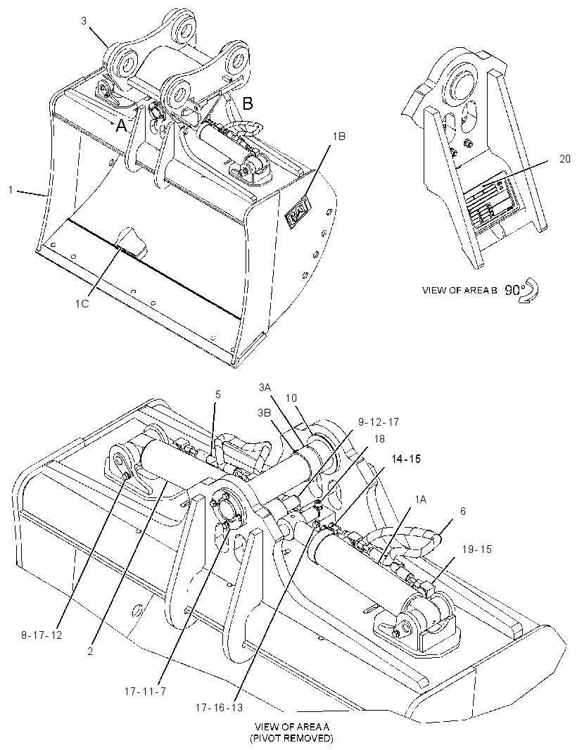 BUCKET GP-DITCH CLEANING 2331388 CAT