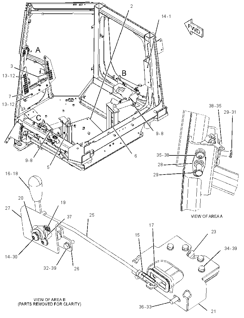 Кабина закрытая с ROPS 3750250 CAT