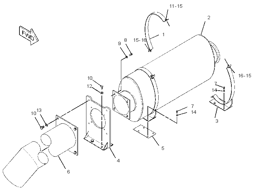 MUFFLER & MOUNTING GP 3928202 CAT
