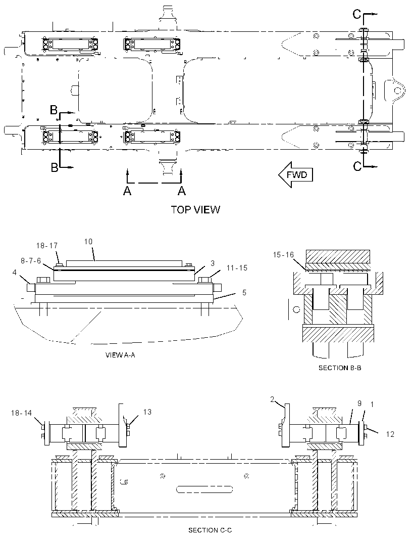 MOUNTING GP-TRUCK BODY 3050207 CAT