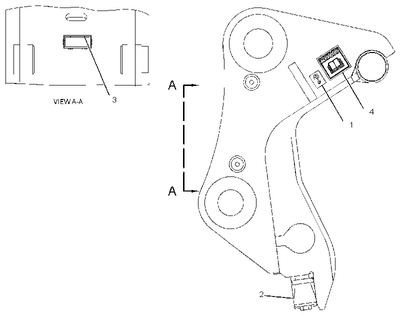 Быстросъёмное сцепное устройство (компоновка) 2099040 CAT