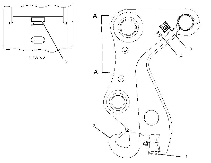 Быстросъёмное сцепное устройство (компоновка) 1742514 CAT