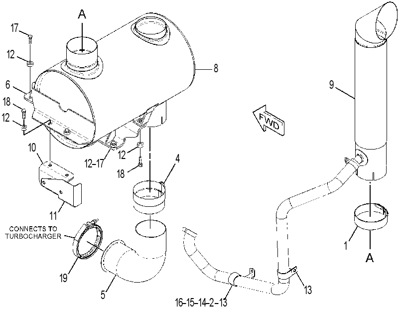 MUFFLER & MOUNTING GP 2312160 CAT