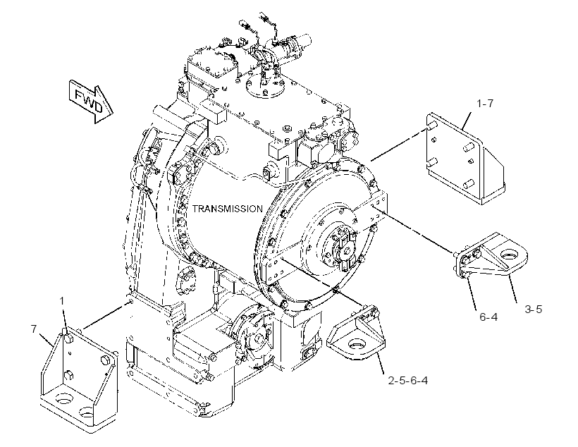 SUPPORT GP-TRANSMISSION 2137568 CAT