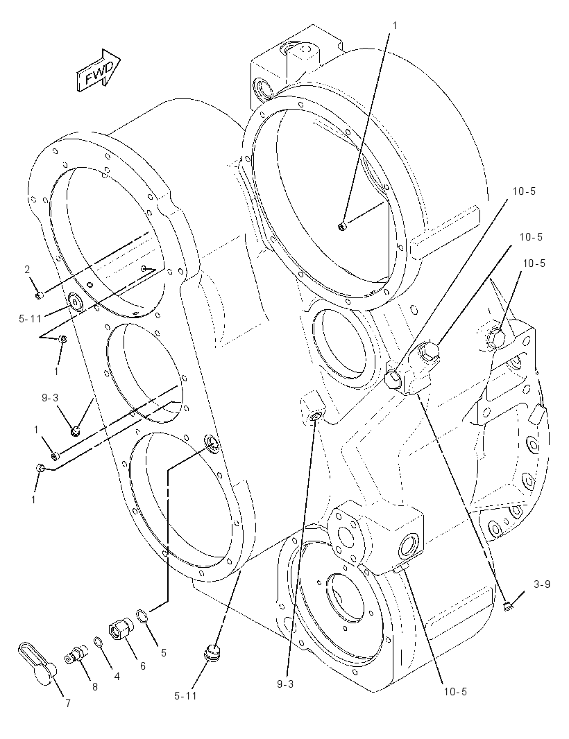 HOUSING GP-TORQUE CONVERTER 2213085 CAT