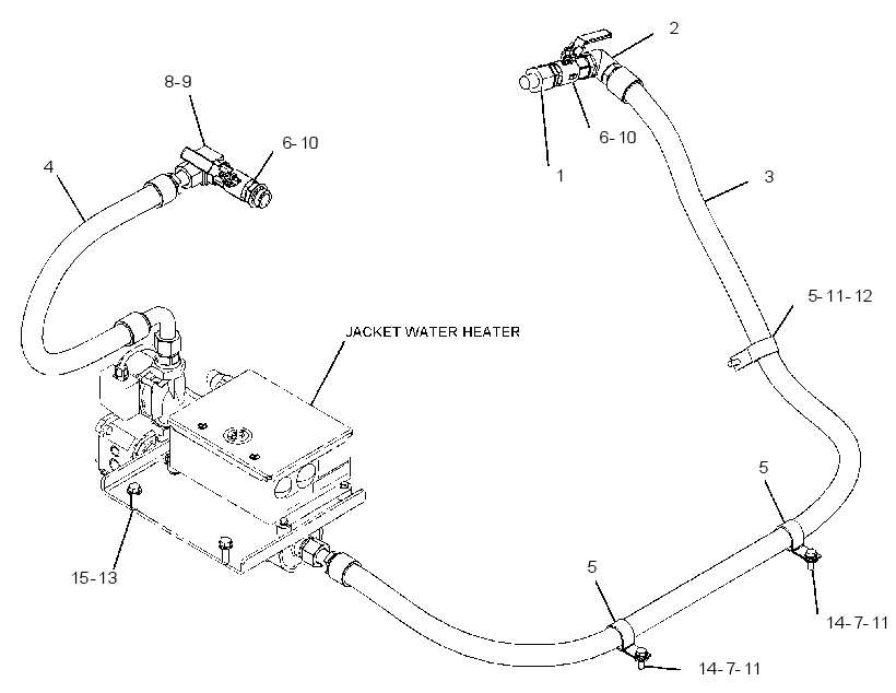 LINES GP-JACKET WATER HEATER 4178469 CAT