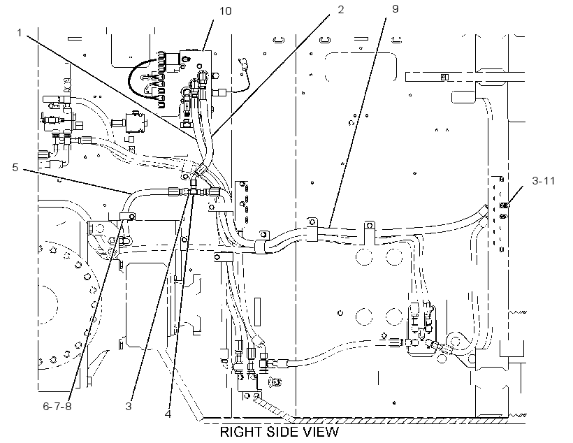 LINES GP-PARKING BRAKE 3663929 CAT