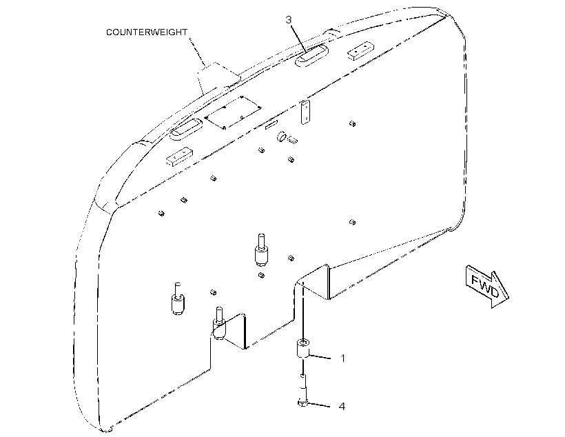 MOUNTING GP-COUNTERWEIGHT 3415339 CAT