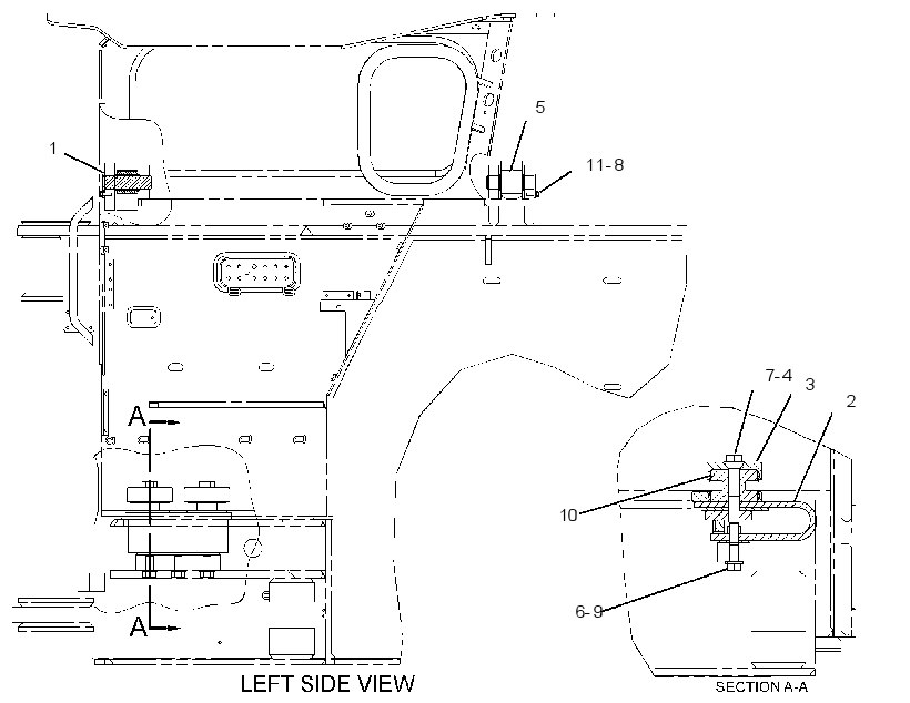 Крепление ROPS 2153312 CAT