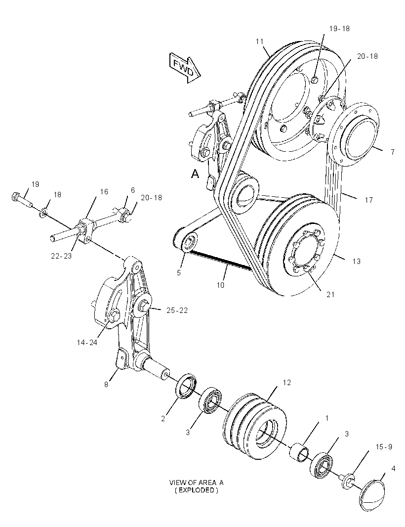 PULLEY GP-FAN & ALT DRIVE 3404083 CAT