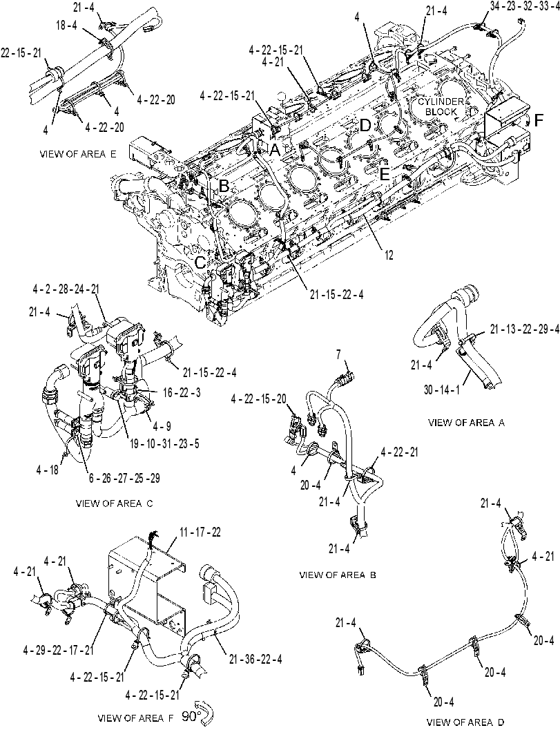 Проводка двигателя 3852494 CAT