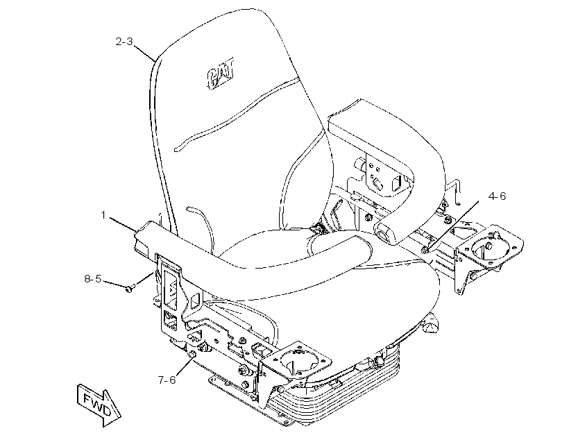 SEAT & ARMREST GP 3456350 CAT