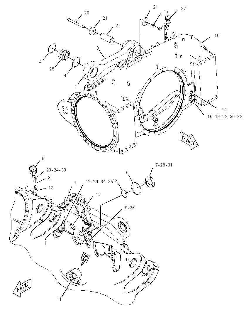 HOUSING GP-REAR AXLE 3654788 CAT