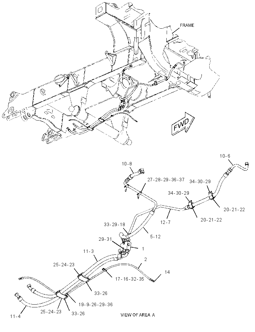 LINES GP-REAR AXLE LUBRICATION 3191856 CAT