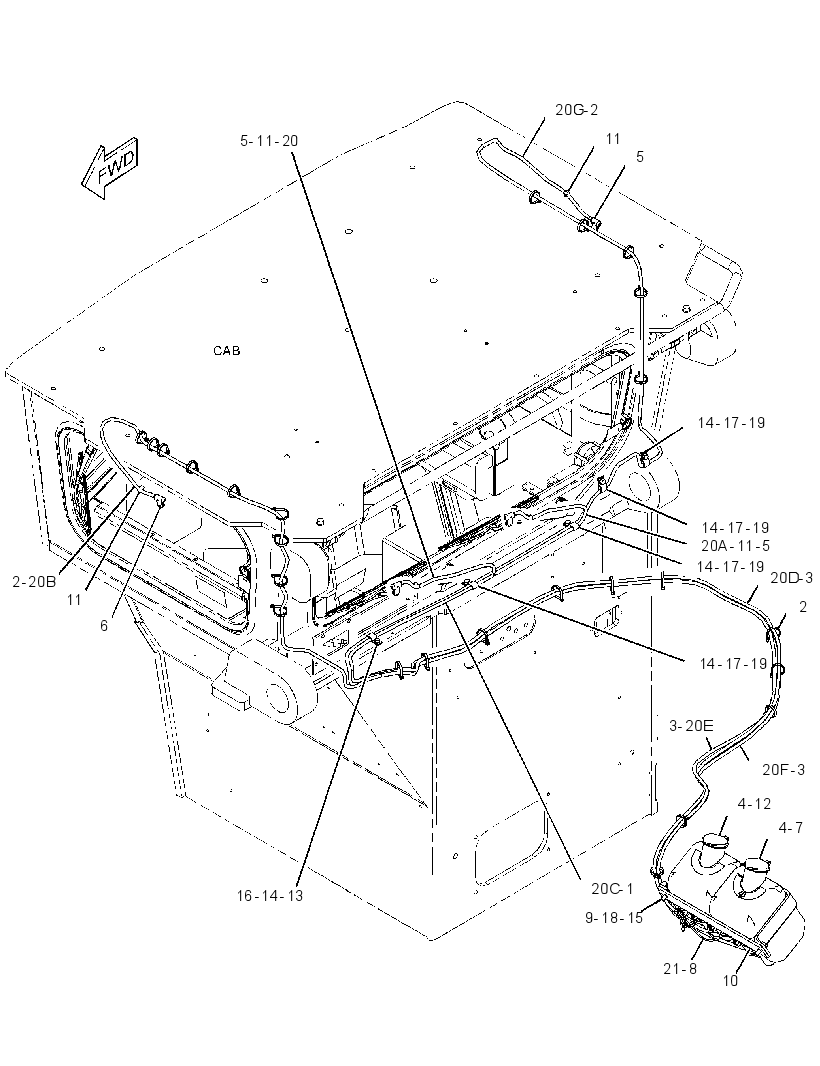 LINES GP-WASHER 1836454 CAT