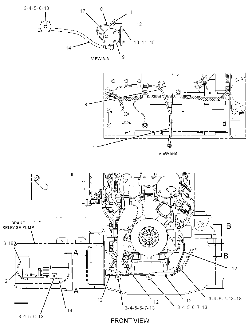 WIRING GP-BRAKE RELEASE PUMP 3071274 CAT