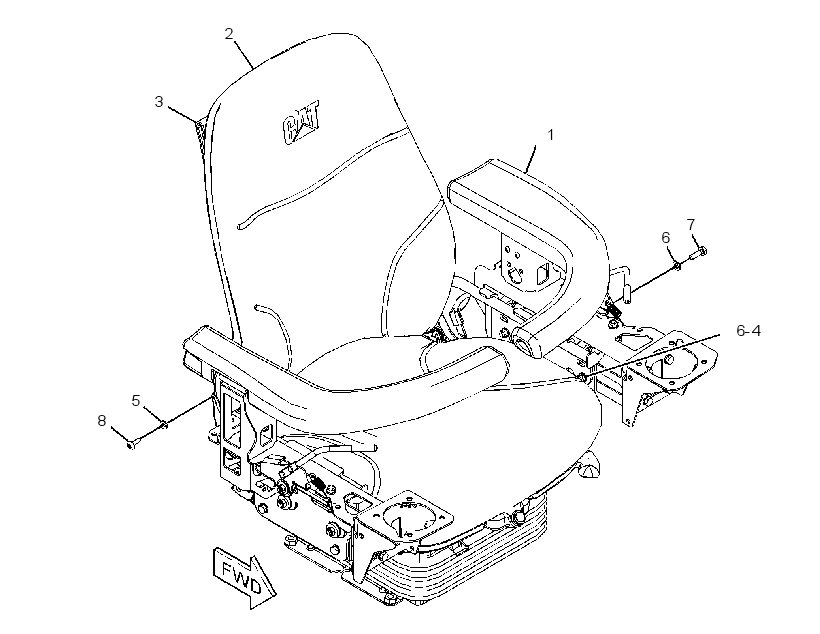 SEAT & ARMREST GP 3456360 CAT