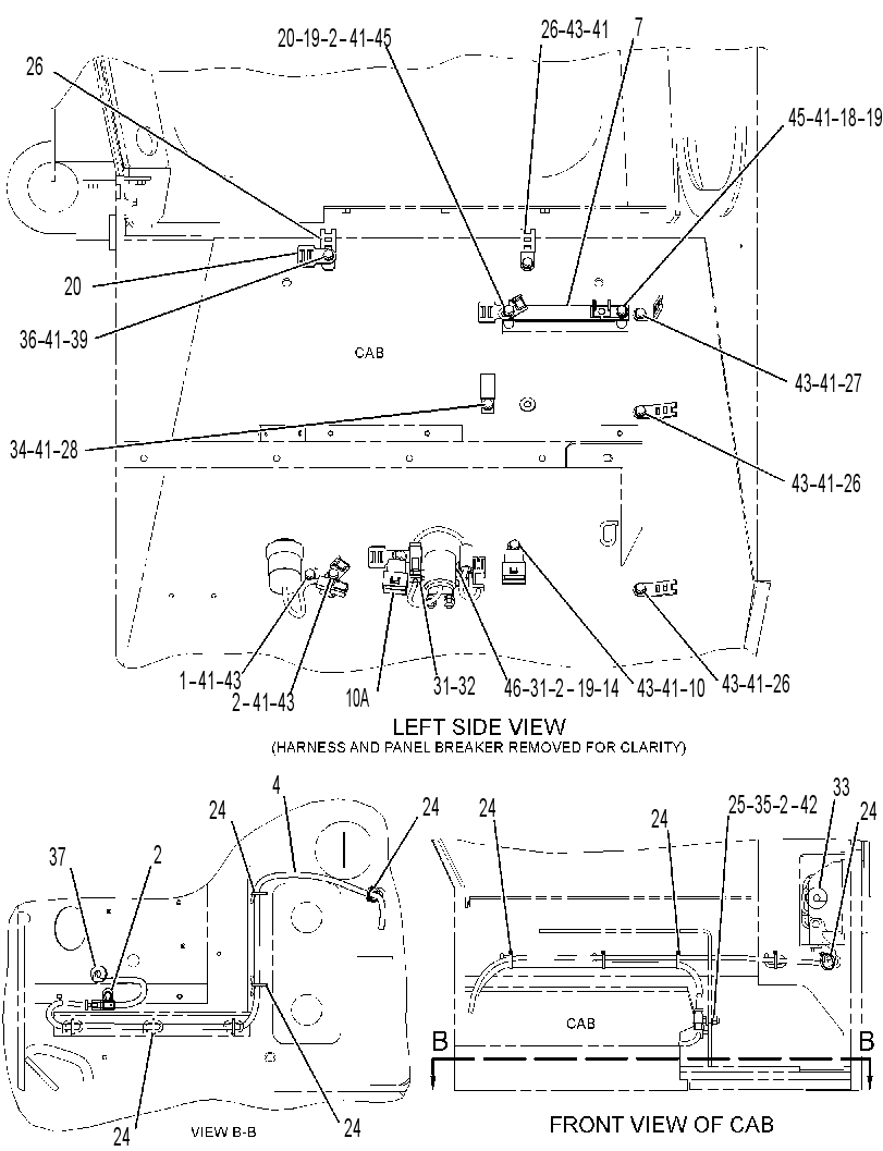 Проводка кабины 3800244 CAT