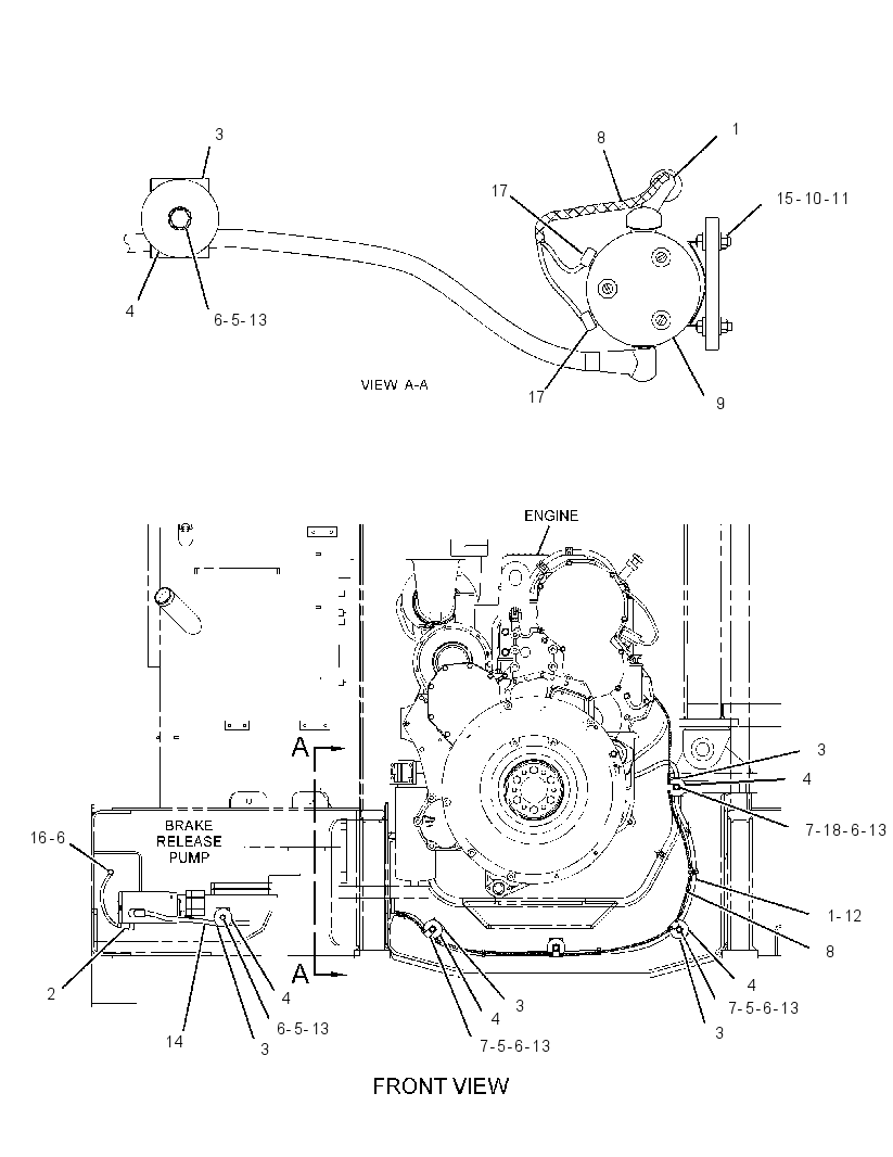 WIRING GP-BRAKE RELEASE PUMP 2551019 CAT