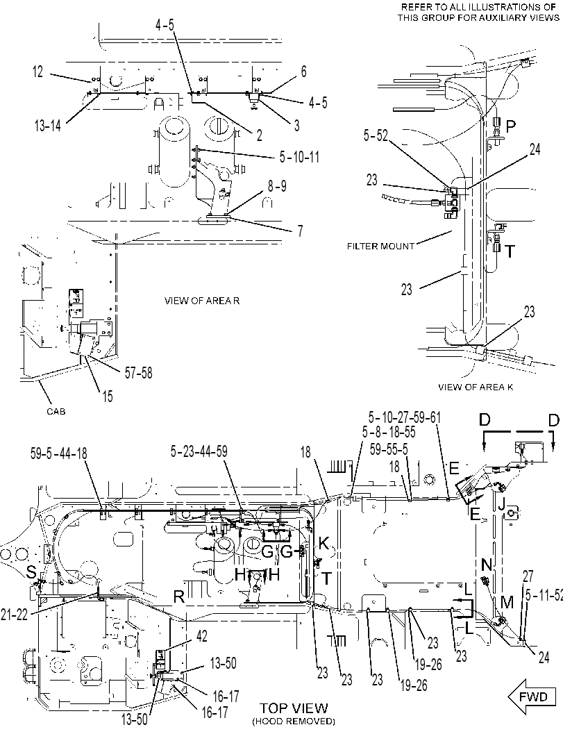 LINES GP-FIRE SUPPRESSION 3320661 CAT