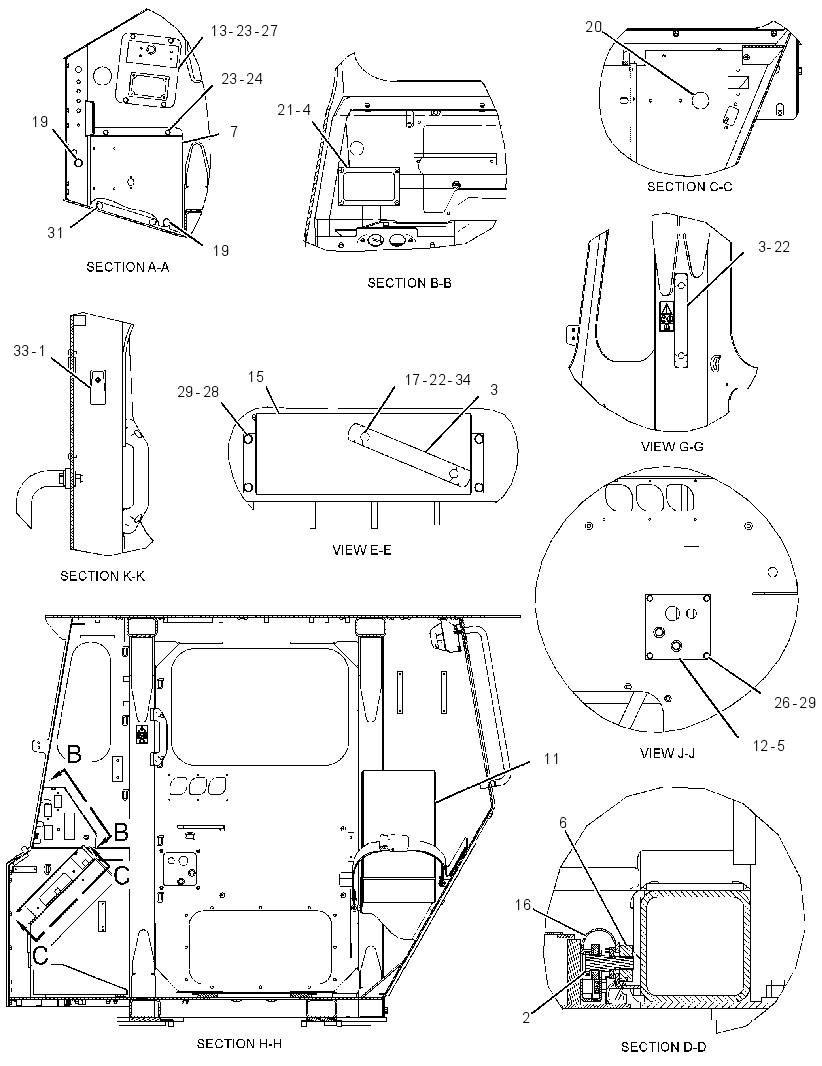 Кабина закрытая с ROPS 2617611 CAT