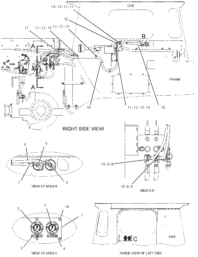 GAUGE & LINES GP-BRAKE PRESS 2400128 CAT