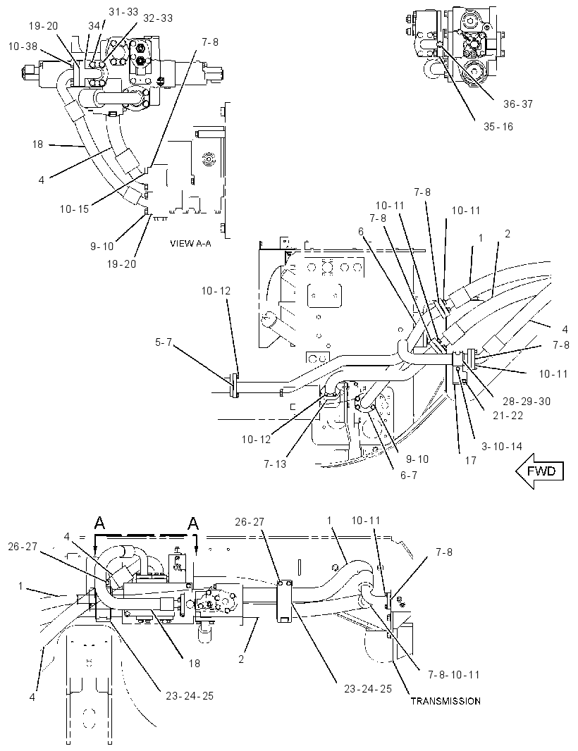 LINES GP-BRAKE OIL COOLER 3702293 CAT