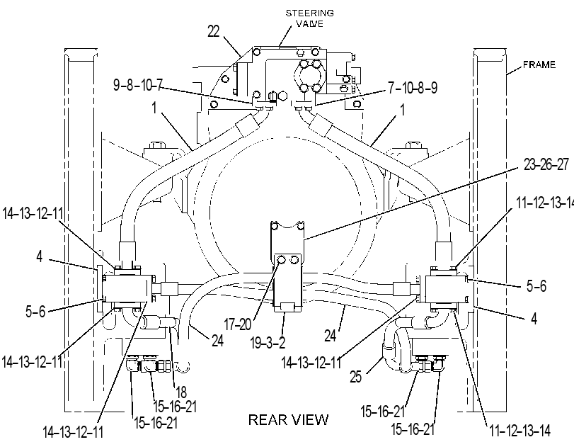 LINES GP-STEERING CYLINDER 2073861 CAT