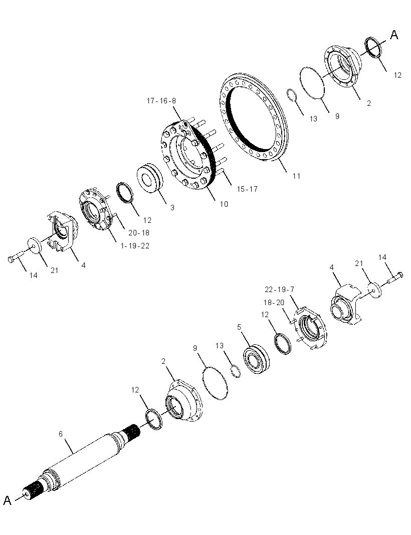 Вал приводной 2618405 CAT