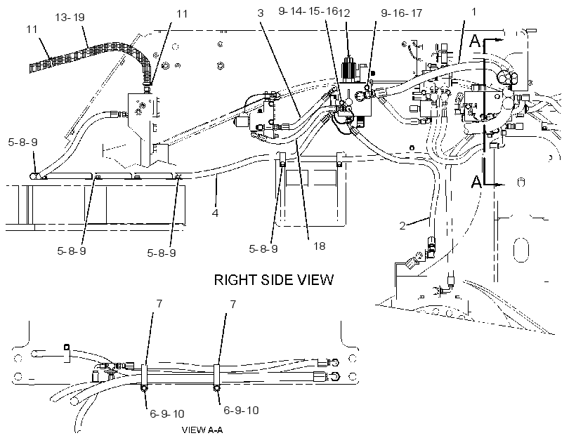 LINES GP-PARKING BRAKE 3663933 CAT
