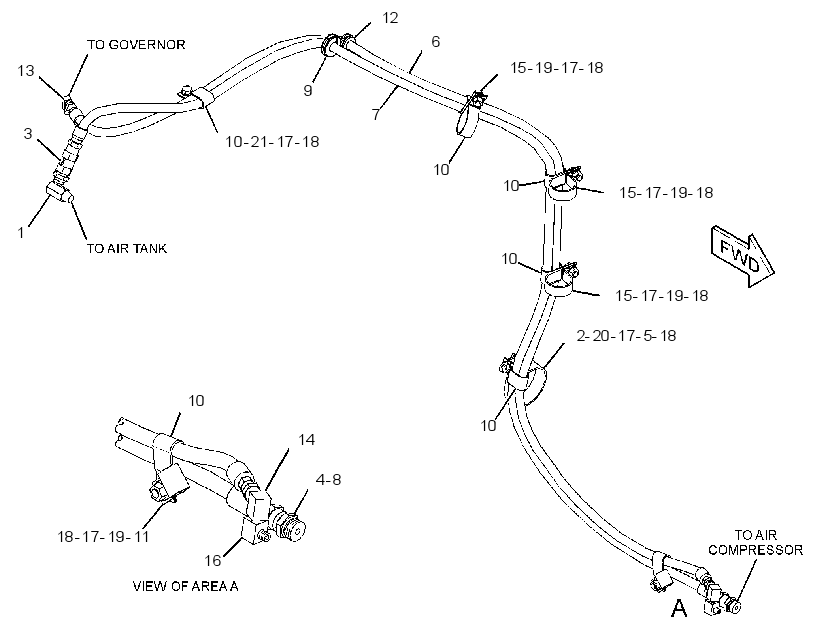 LINES GP-AIR TANK 2485071 CAT