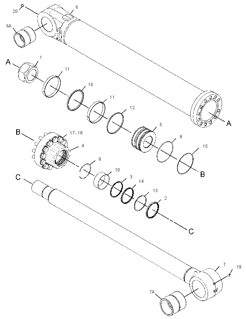 Цилиндр ковша 3612862 CAT
