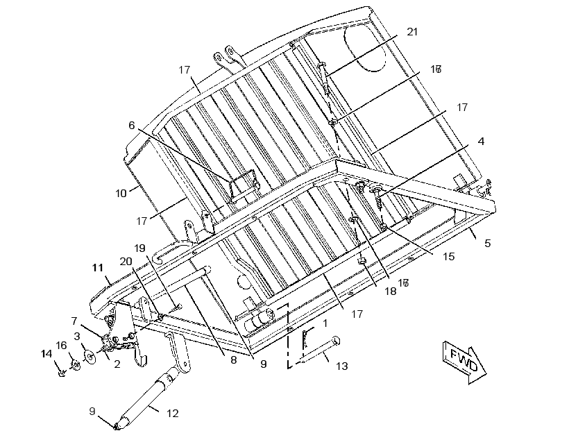 MOUNTING GP-RAD & OIL COOLER 2180934 CAT