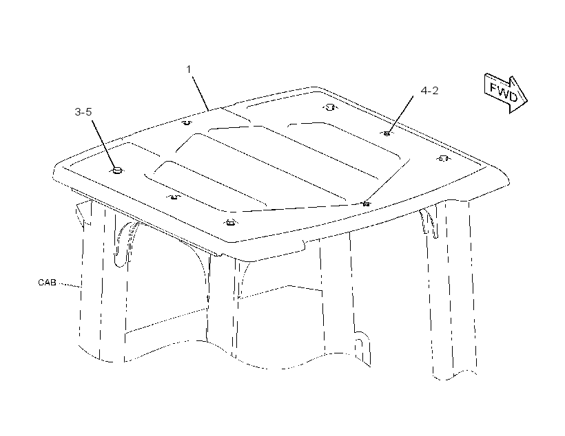 ROOF GP-CAB 4256503 CAT