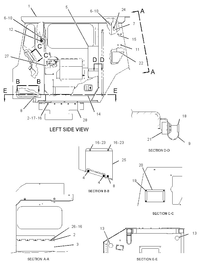 Кабина закрытая с ROPS 3033820 CAT