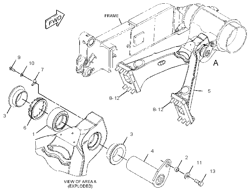SUPPORT GP-AXLE HOUSING 2381332 CAT