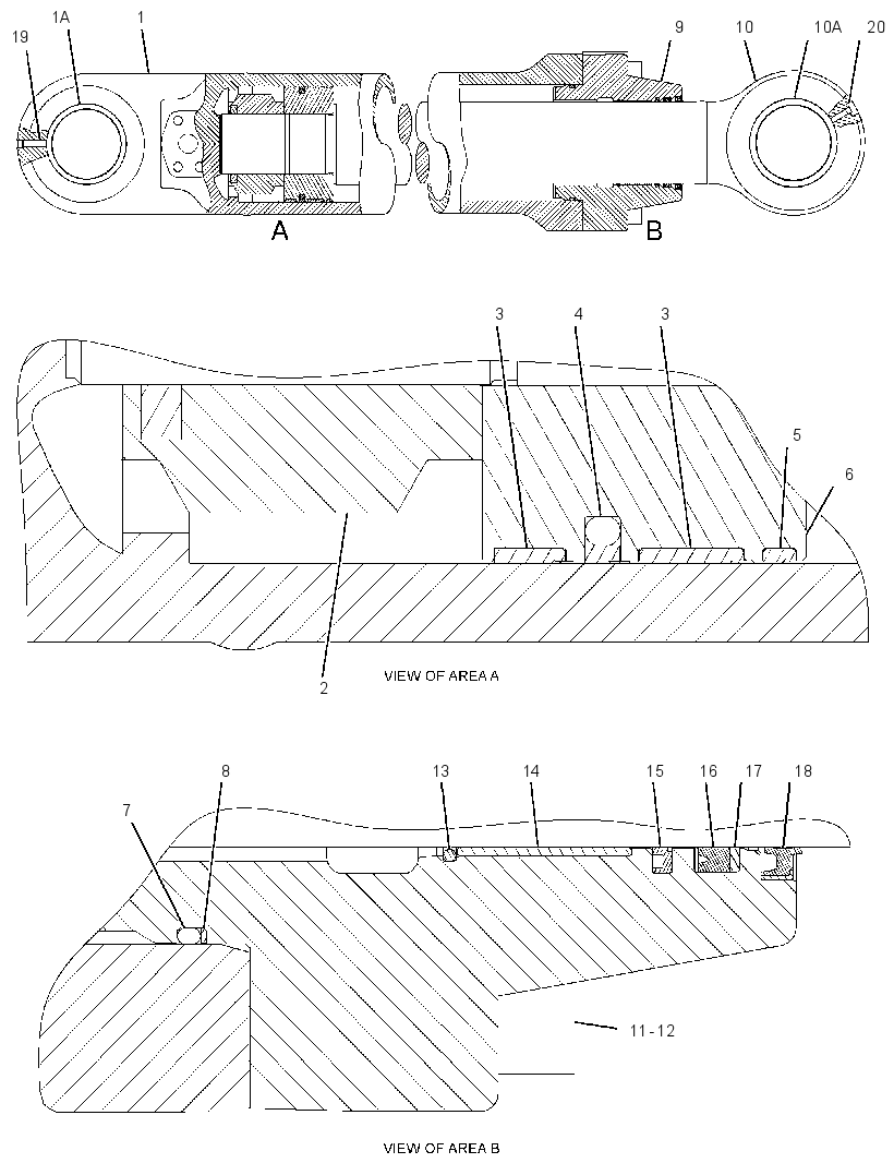 Цилиндр ковша 1559077 CAT