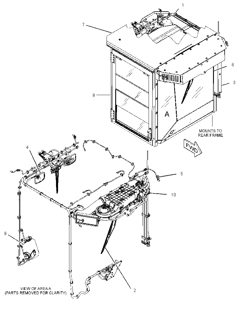 Кабина закрытая с ROPS 4249009 CAT