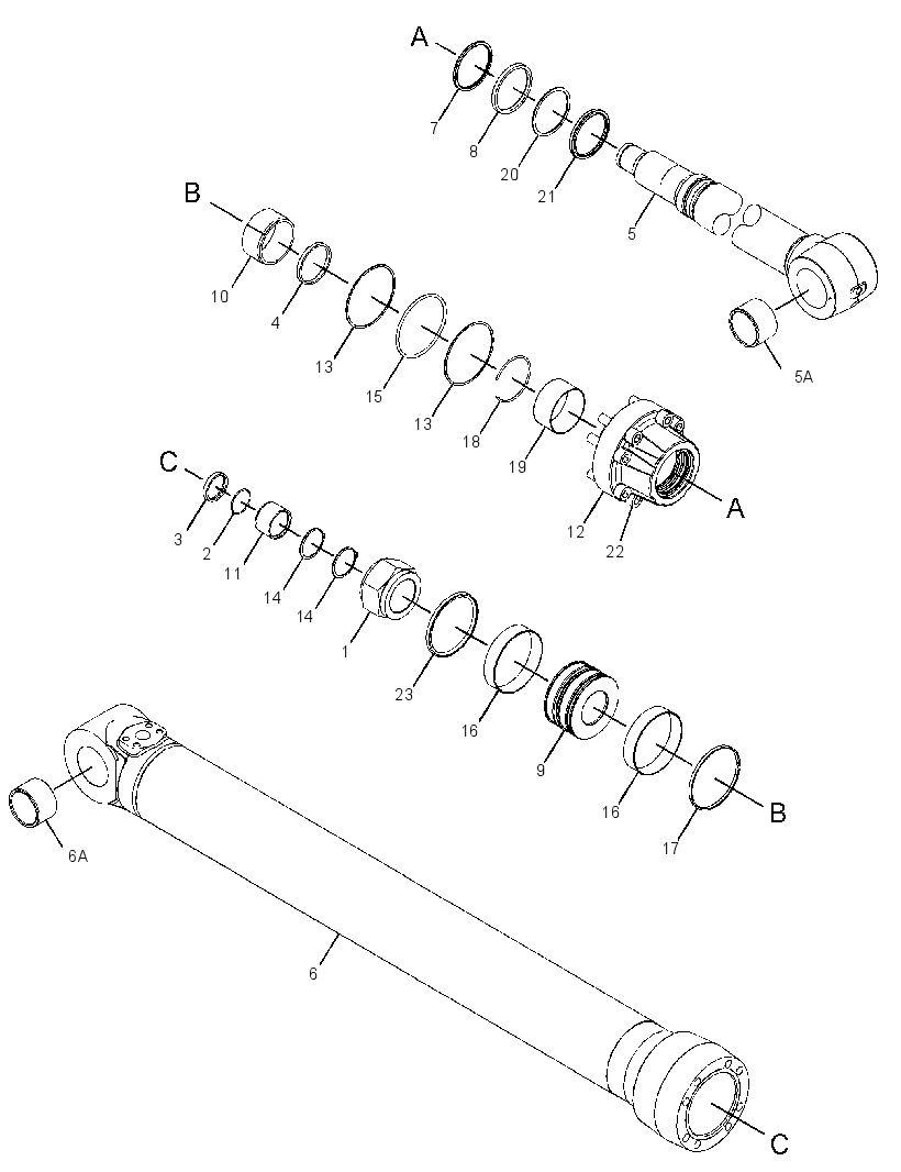 Цилиндр рукояти 4224625 CAT