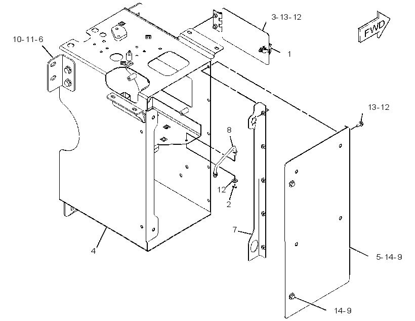 ENCLOSURE GP-SERVICE CENTER 3699029 CAT