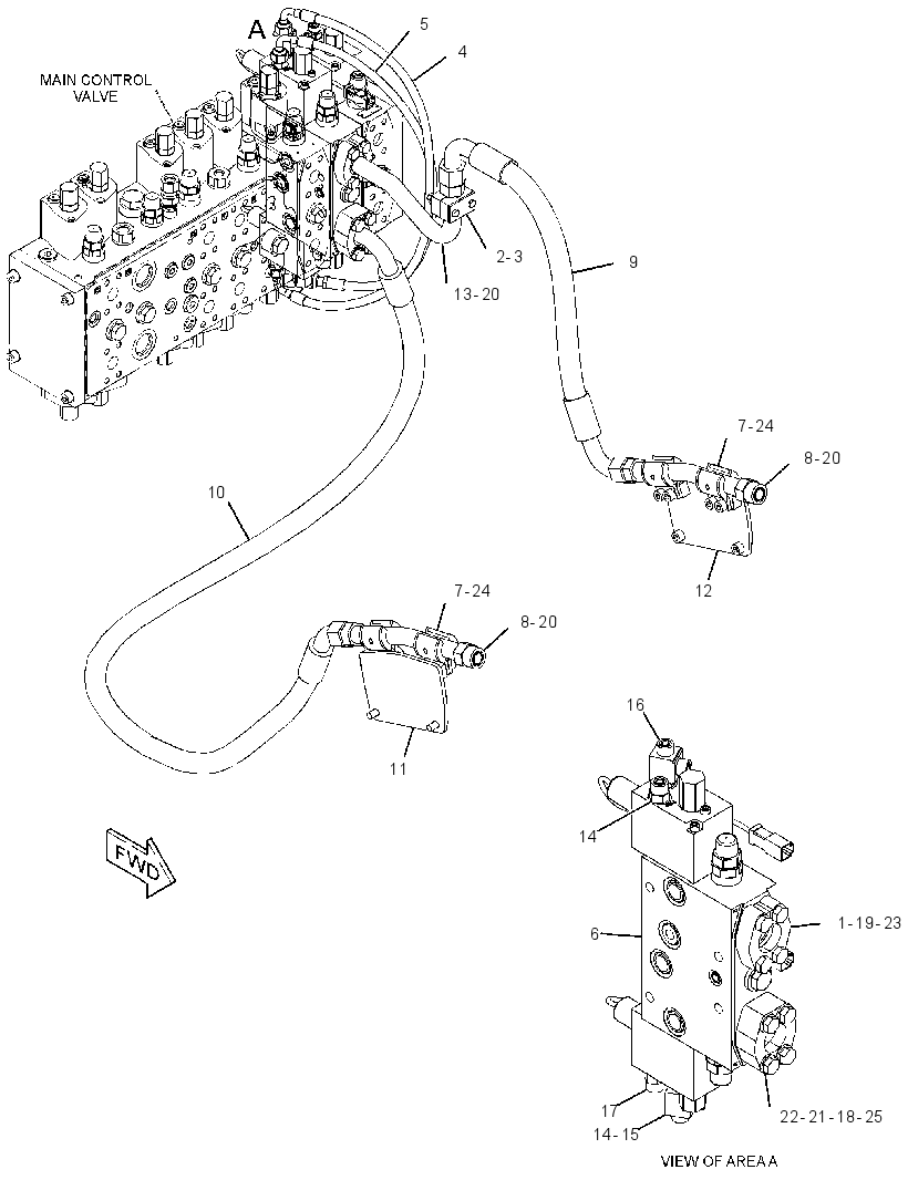 VALVE & LINES AR-AUXILIARY 3944872 CAT