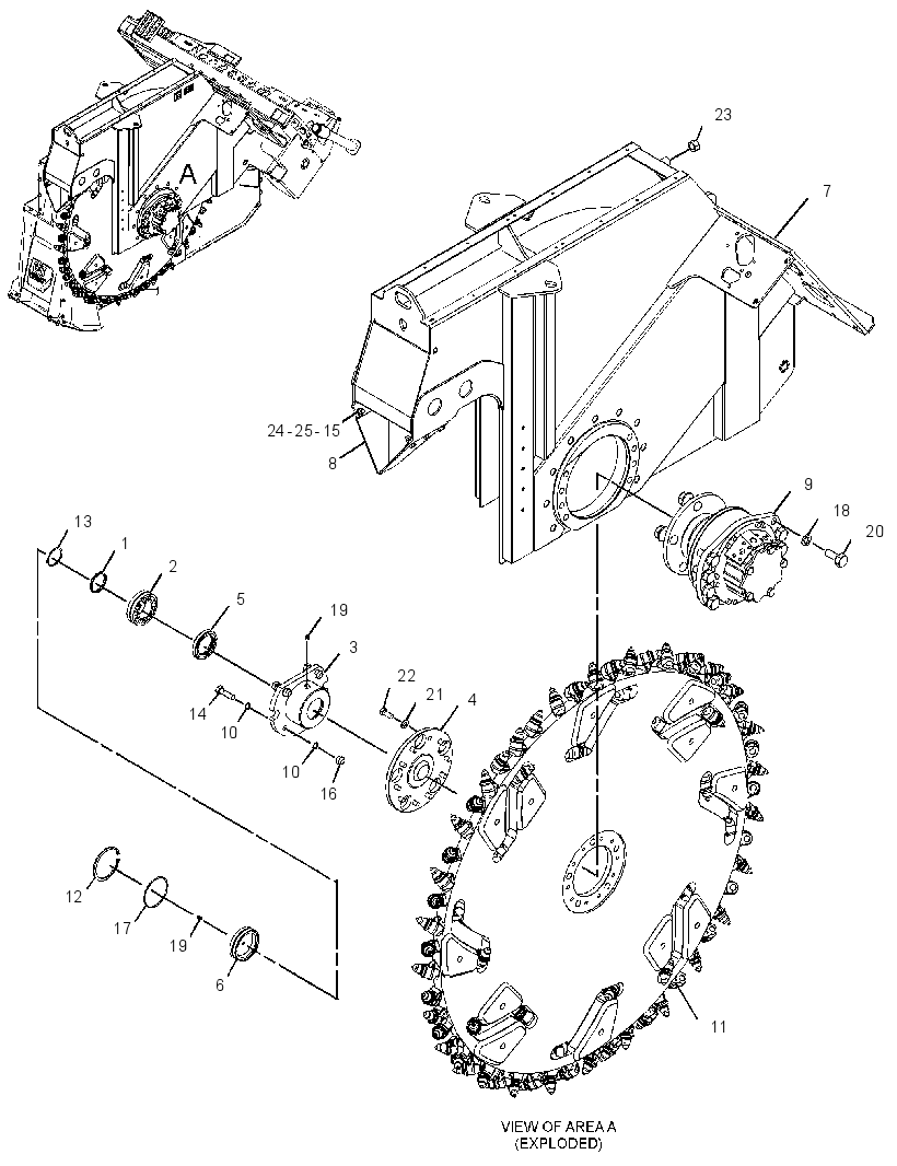 FRAME GP-WHEEL SAW 3818428 CAT