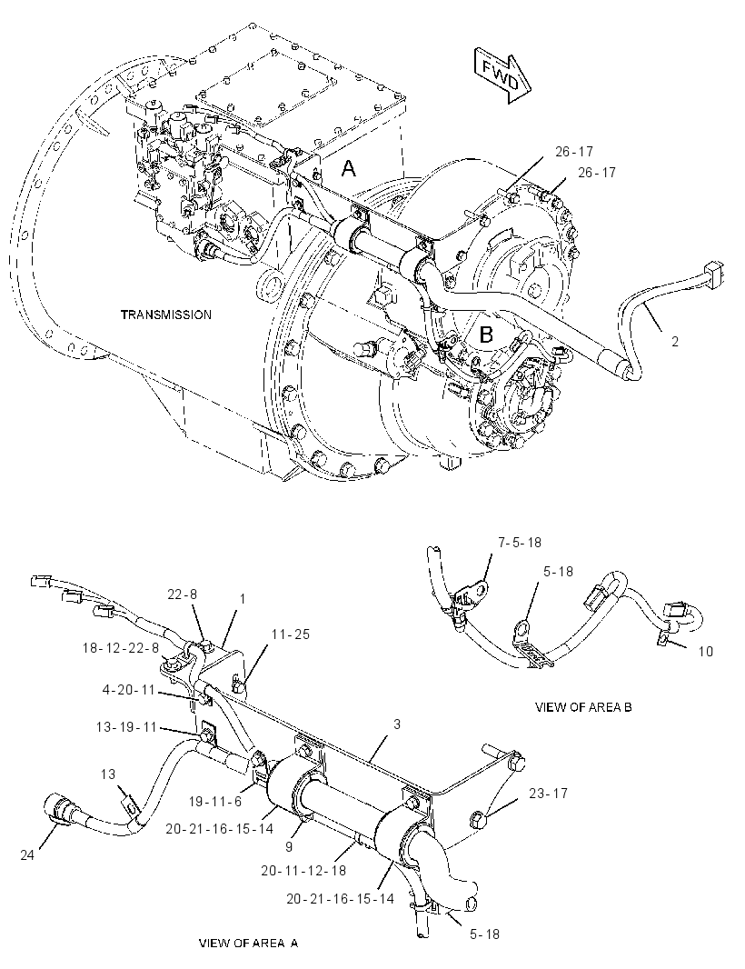 WIRING GP-TRANSMISSION CONTROL 2450915 CAT